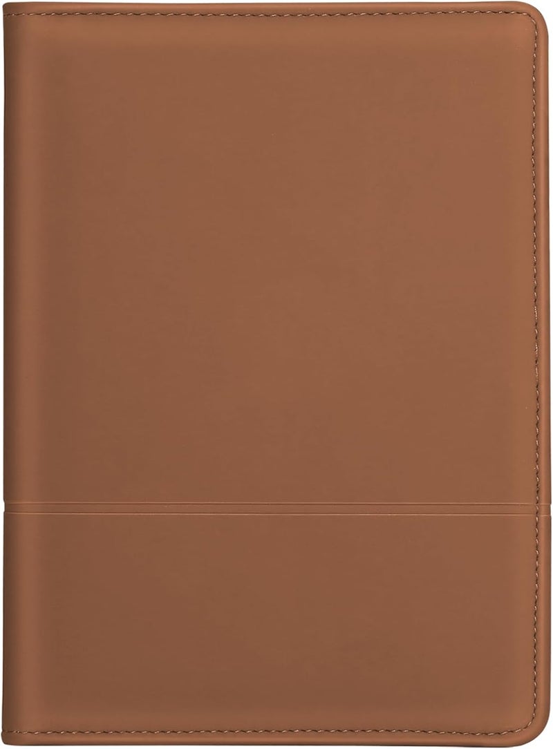 Gorbado Padfolio/Portfolio Binder, Mini Padfolio Portfolio Binder 5 x 8 Legal Writing Pad, A5 Document Organizer Folder for Men Women, Brown - Image 2